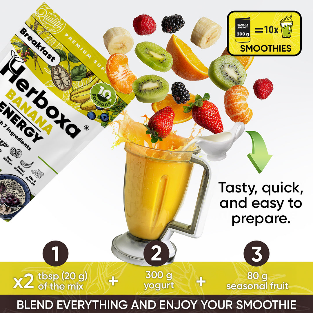 Banana Energy – zdravá a rýchla raňajková zmes