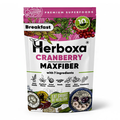 Cranberry Maxfiber – zdravé a rýchle raňajky s vysokým obsahom vlákniny